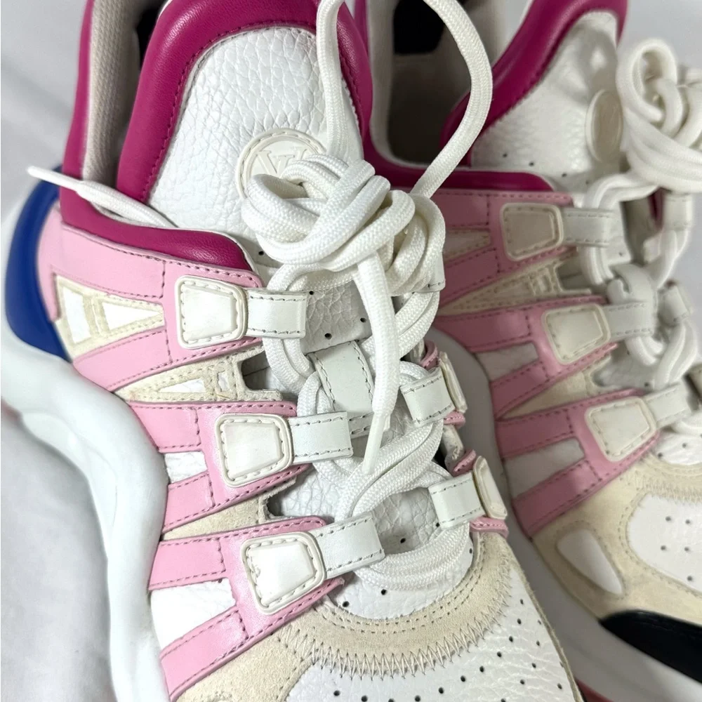 LOUIS VUITTON Multicolor Leather LV Archlight Women Sneakers Made in Italy 36.5 - Picture 8 of 17